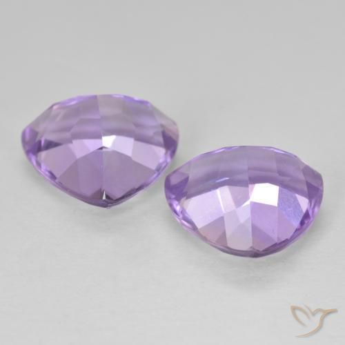 Gemas de Amatista Violeta berenjena natural de 5.82 ct, Trillón, VVS-VS