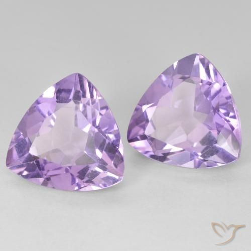 Gemas de Amatista Violeta rosado natural de 5.67 ct, Trillón, VVS-VS
