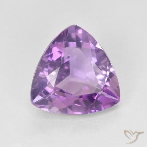 Amatista Violeta rosado medio natural de 3.03 ct, Trillón, VVS-VS