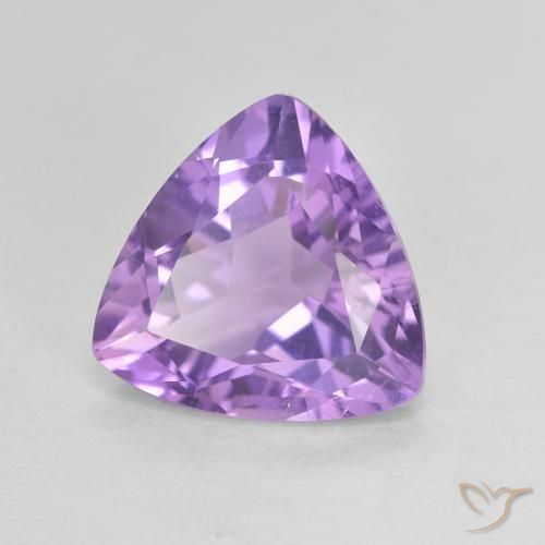 Amatista Violeta oscuro natural de 2.71 ct, Trillón, VVS-VS