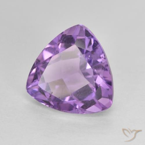 Amatista Violeta púrpura natural de 3.19 ct, Trillón, VVS-VS