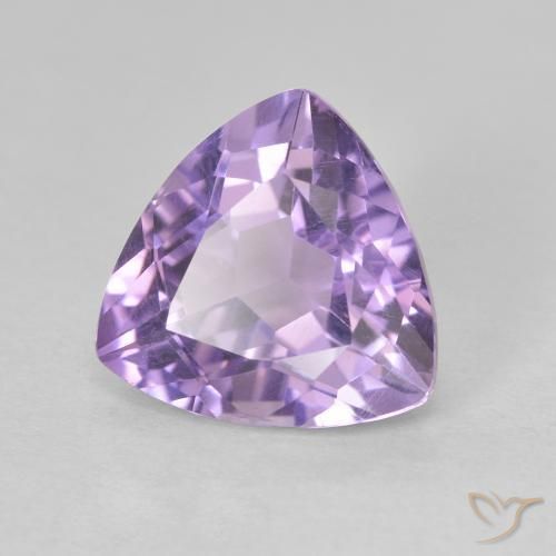 Amatista Rosado violeta medio natural de 3.11 ct, Trillón, VVS-VS