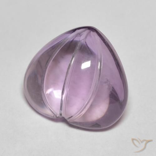Amatista Magenta natural de 6.07 ct, Corazón, Transparente