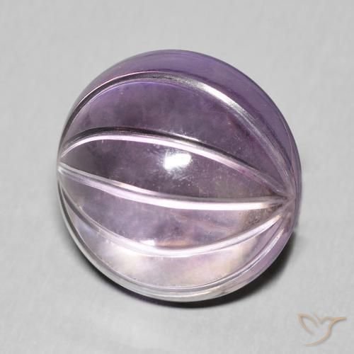 Amatista Violeta medio claro natural de 10.21 ct, Ovalada, Transparente