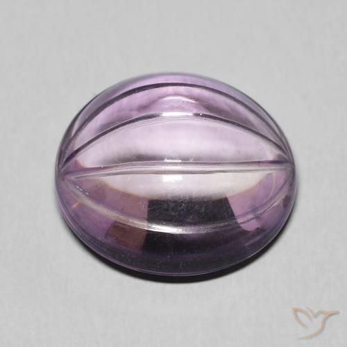 Amatista Violeta medio claro natural de 10.21 ct, Ovalada, Transparente