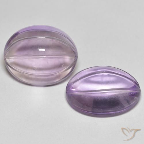 Gemas de Amatista Violeta claro natural de 10.99 ct, Ovalada, Transparente