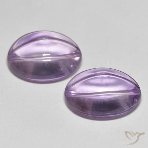 Gemas de Amatista Violeta claro natural de 10.99 ct, Ovalada, Transparente