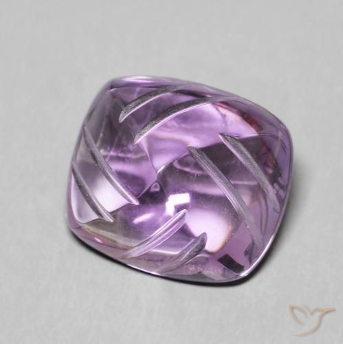 Amatista Medium Light Purplish-Violet natural de 6.81 ct, Elegante, Transparente
