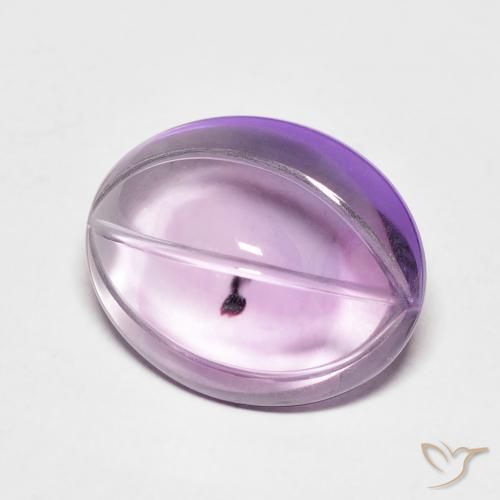 Amatista Violeta claro natural de 6.83 ct, Ovalada, Transparente