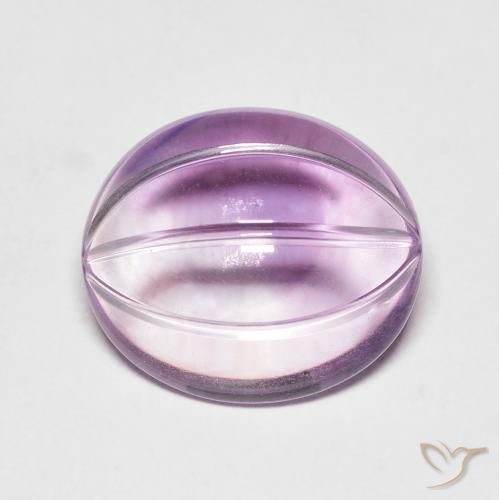 7.81ct Natural Violeta rosáceo claro Amatista, Ovalada, Transparente