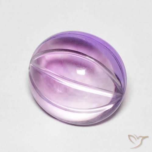 Amatista Violeta rosado natural de 5.72 ct, Ovalada, Transparente