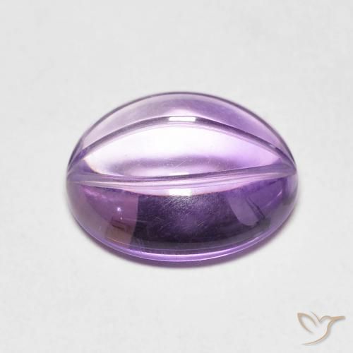 Amatista Violeta rosado natural de 5.72 ct, Ovalada, Transparente