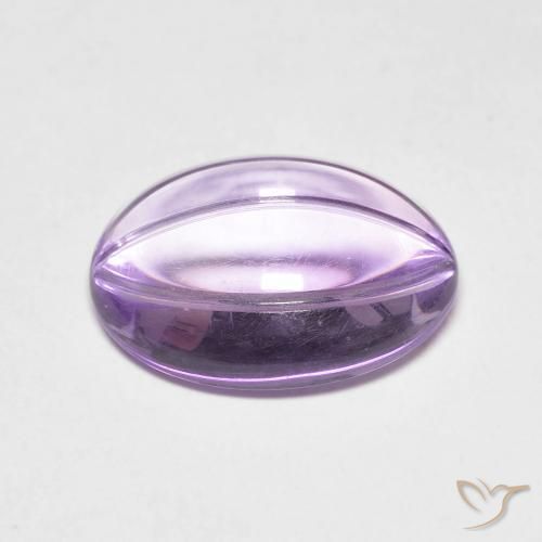 Amatista Violeta iris rosáceo natural de 6.02 ct, Ovalada, Transparente