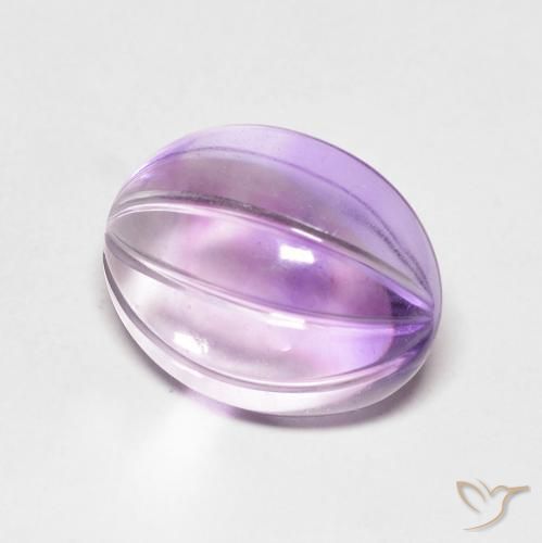 Amatista Violeta iris natural de 5.71 ct, Ovalada, Transparente
