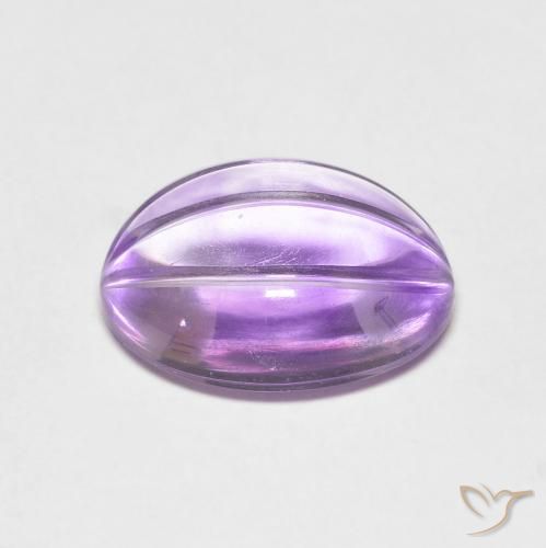 Amatista Violeta iris natural de 5.71 ct, Ovalada, Transparente