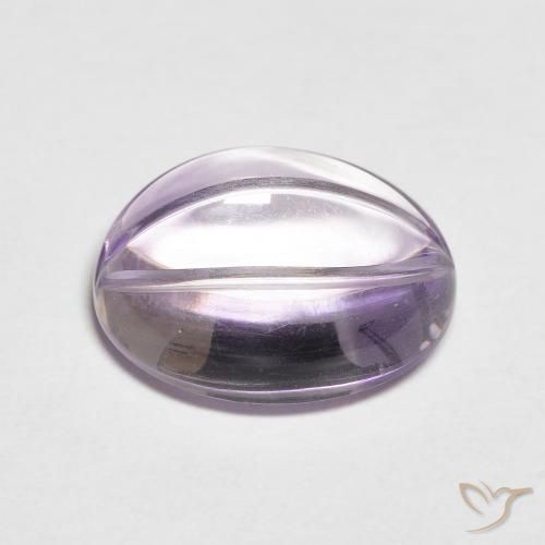 Amatista Violeta iris claro natural de 5.44 ct, Ovalada, Transparente