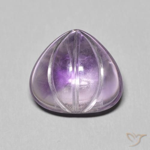 5.56ct Natural Medium Light Purplish-Violet Amatista, En forma de pera, Transparente