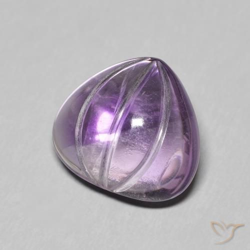 Amatista Medium Light Purplish-Violet natural de 5.56 ct, En forma de pera, Transparente