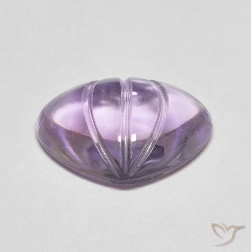 Amatista Violeta medio natural de 5.90 ct, En forma de pera, Transparente