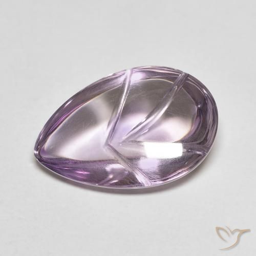 7.22ct Natural Violeta medio claro Amatista, En forma de pera, Transparente