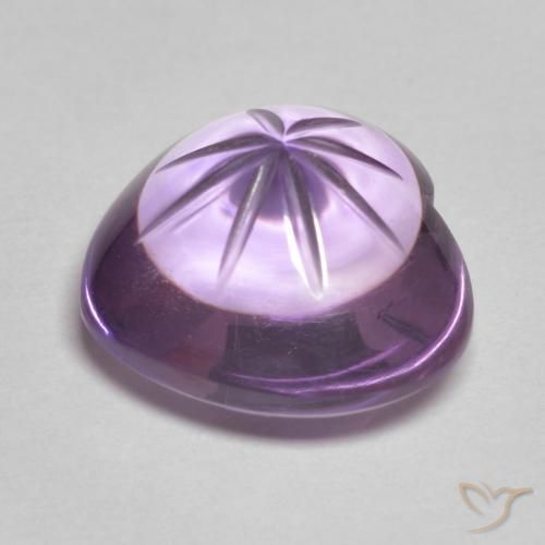 Amatista Violeta rosado natural de 6.37 ct, Corazón, Transparente