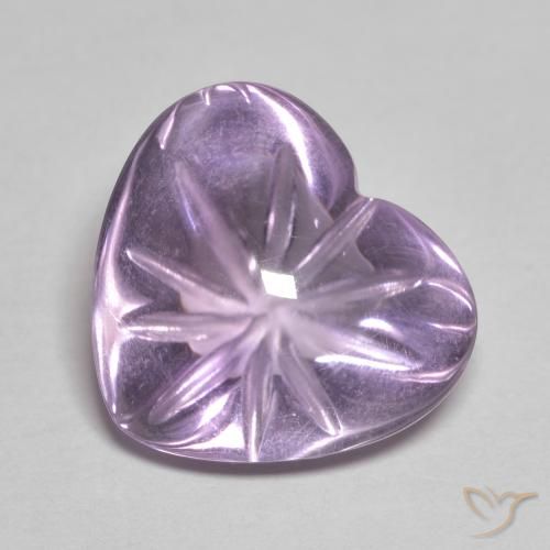 6.81ct Natural Violeta medio Amatista, Corazón, Transparente