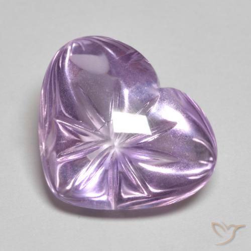8.56ct Natural Violeta iris Amatista, Corazón, Transparente