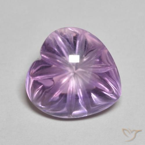 5.59ct Natural Violeta medio Amatista, Corazón, Transparente
