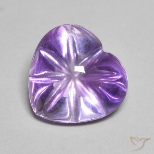 3.90ct Natural Tono violeta intenso Amatista, Corazón, Transparente