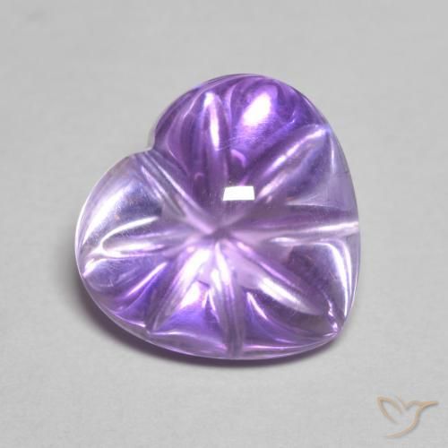 Amatista Tono violeta intenso natural de 3.90 ct, Corazón, Transparente