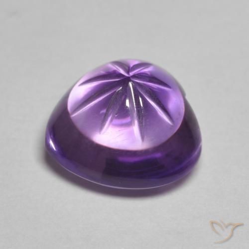 Amatista Tono violeta intenso natural de 3.90 ct, Corazón, Transparente