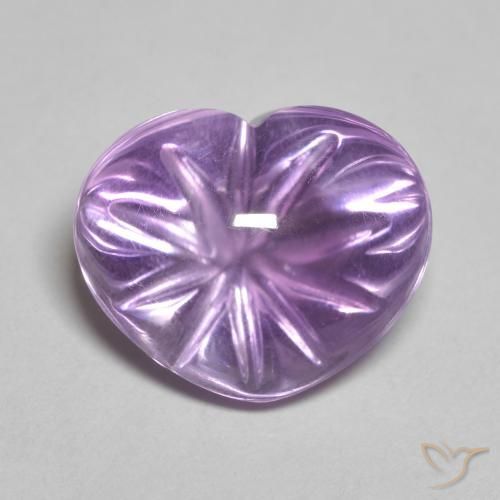 Amatista Violeta rosado natural de 6.76 ct, Corazón, Transparente