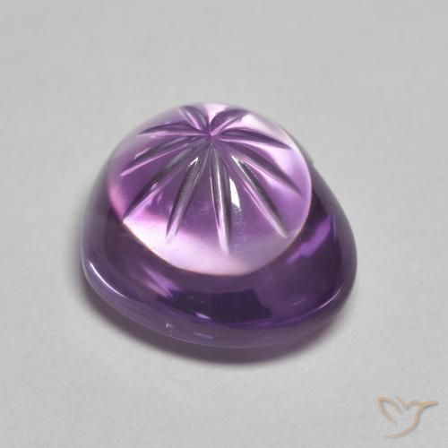 Amatista Violeta rosado natural de 6.76 ct, Corazón, Transparente
