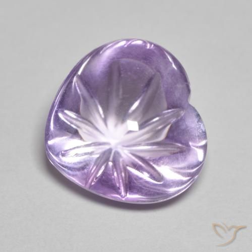 Amatista Violeta iris intenso natural de 5.78 ct, Corazón, Transparente