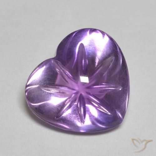 3.70ct Natural Violeta medio Amatista, Corazón, Transparente