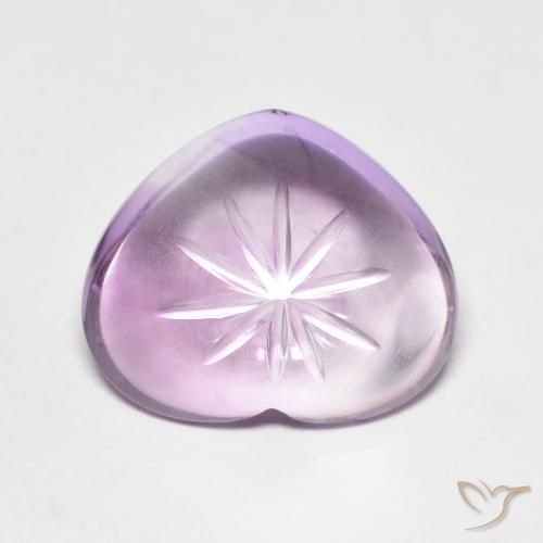 6.53ct Natural Violeta iris Amatista, Corazón, Transparente