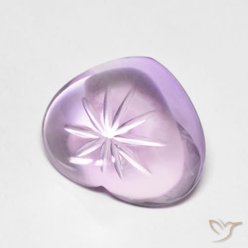 Amatista Violeta iris natural de 6.53 ct, Corazón, Transparente