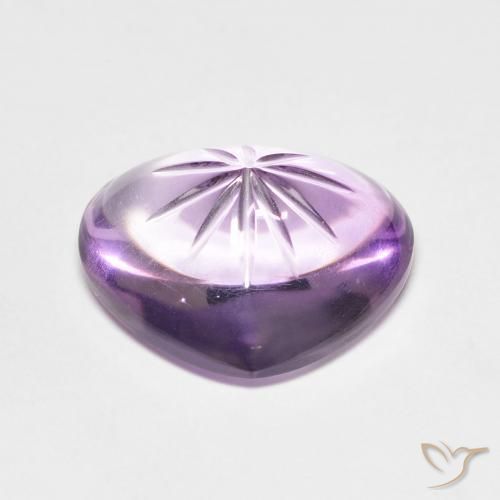 Amatista Violeta iris natural de 6.53 ct, Corazón, Transparente