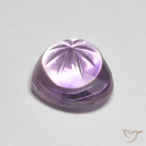 Amatista Violeta iris intenso natural de 4.57 ct, Corazón, Transparente