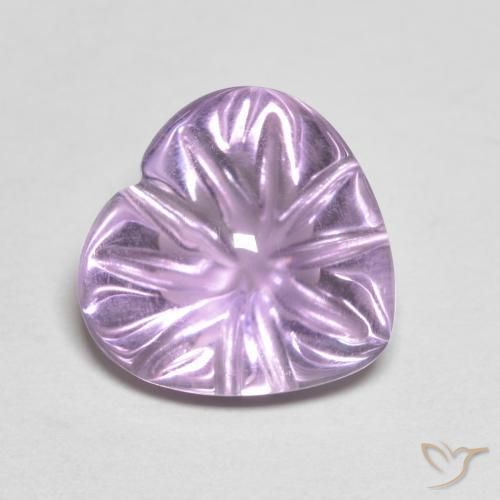 5.76ct Natural Violeta iris Amatista, Corazón, Transparente