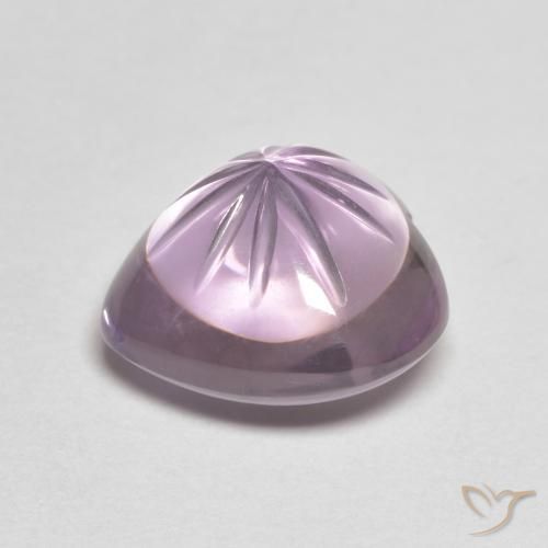 Amatista Violeta iris natural de 5.76 ct, Corazón, Transparente