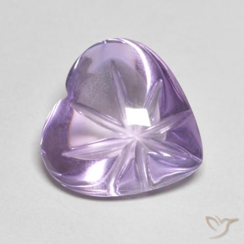 5.23ct Natural Violeta medio Amatista, Corazón, Transparente