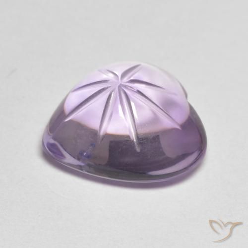 Amatista Violeta medio natural de 5.23 ct, Corazón, Transparente