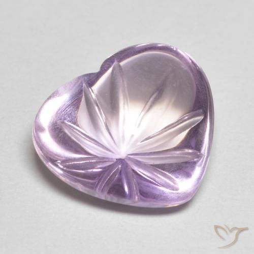Amatista Violeta iris natural de 6.16 ct, Corazón, Transparente