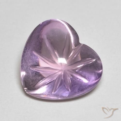 5.85ct Natural Violeta rosado Amatista, Corazón, Transparente