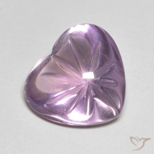 Amatista Violeta rosado natural de 5.85 ct, Corazón, Transparente