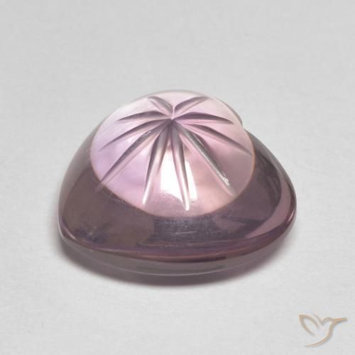 Amatista Violeta rosado natural de 5.85 ct, Corazón, Transparente