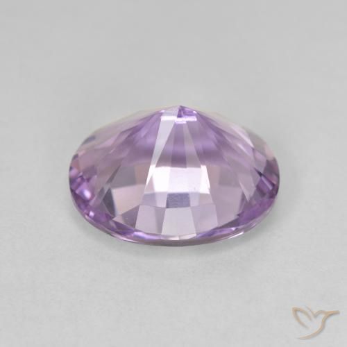 Amatista Violeta claro natural de 3.53 ct, Ovalada, VVS