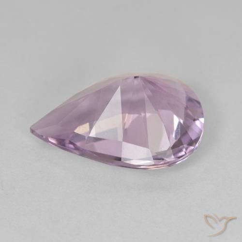 Amatista Violeta medio natural de 3.44 ct, En forma de pera, VVS