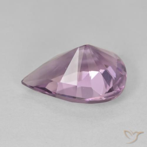 Amatista Violeta grisáceo natural de 4.46 ct, En forma de pera, VVS
